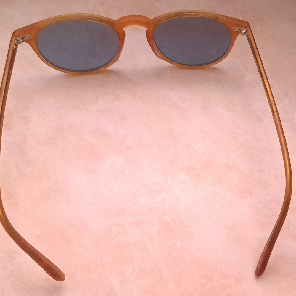 Oliver Peoples Riley Sun – Honey Amber Blue Glass Lenses - Picture 9 of 16